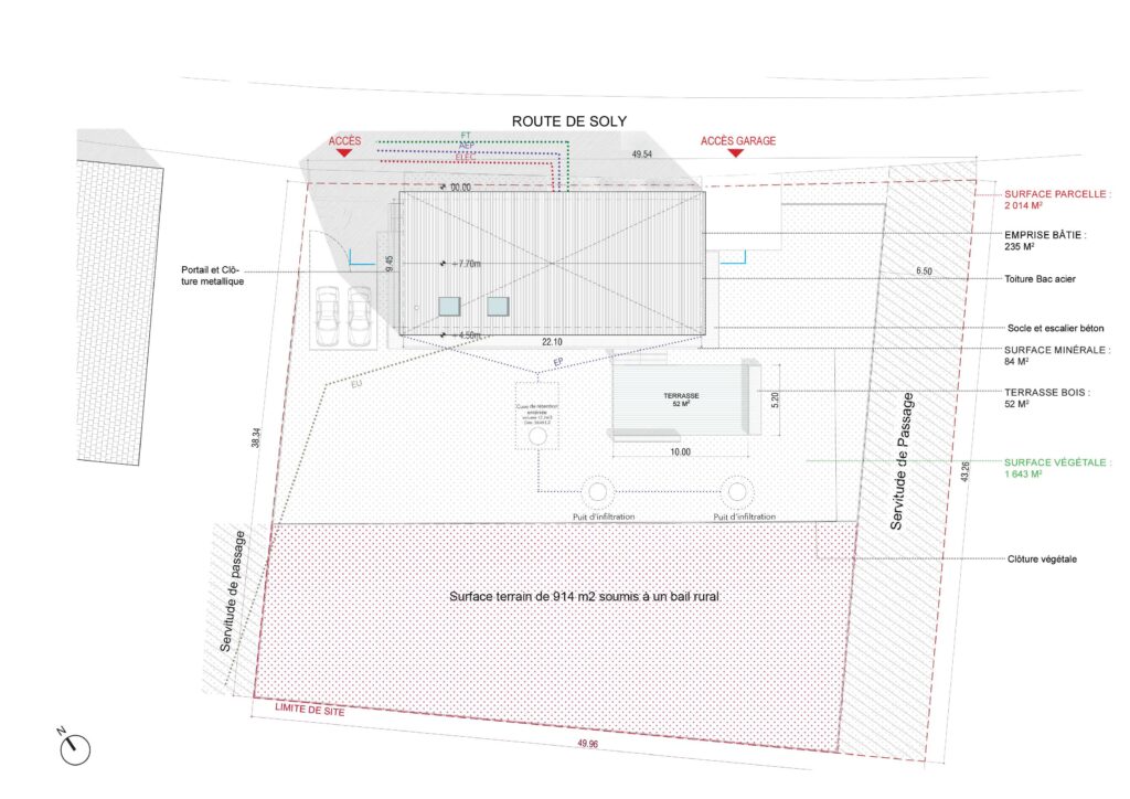 plan de construction - projet fillinges - studio papers architectes