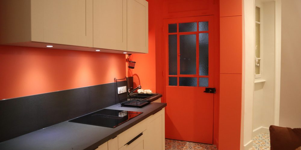photo de la cuisine de l'appartement boulevard des belges après rénovation